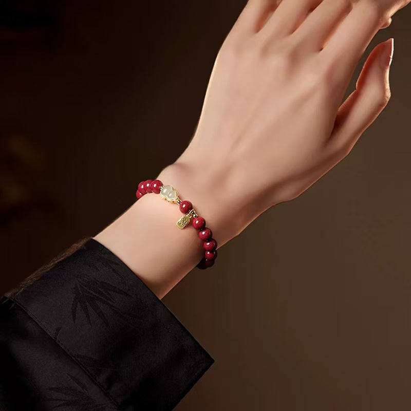 Vermilion Gourd Bracelet (for Harmony & Protection)